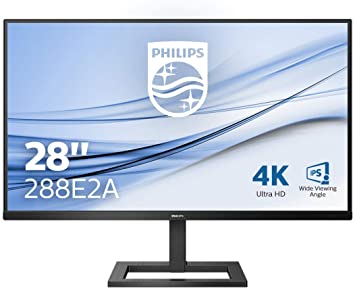 Philips 288E2A 71 cm (28 Inch) Monitor (HDMI, DisplayPort, 4ms Response Time, 3840 x 2160, 60 Hz, FreeSync) Black