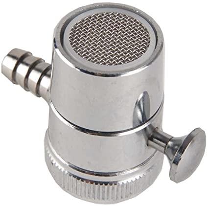 Avalon 2052-1 Faucet Aerator Water Filter Adapter with Diverter 1/8 Inch to 1/4 Inch Barb, Polished Chrome Finish, 1-Pack