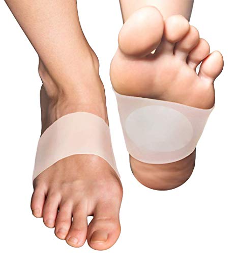 Best Plantar Fasciitis Arch Support with Gel Pads - 1 Pair Silicone Compression Sleeve Arch Supports Wrap with Padded Cushions for Women and Men. Shoe Insert Brace for Arches, Foot Pain, Flat Feet