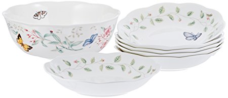 Lenox Butterfly Meadow 7 Piece Pasta/Salad Set White Dinnerware