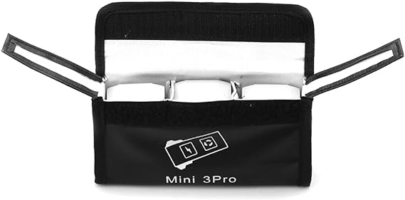 O'woda Fireproof Lipo Battery Bag for DJI Mini 3 Pro Drone - Explosion-Proof, Protective and Extra Large Battery Pouch in Black - Essential Accessory for DJI Mini 3 Pro