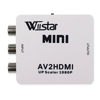 Wiistar Mini AV to HDMI Converter 2RCA/ CVS/3 RCA Composite Video for TV/PC/PS3/Blue-Ray DVD