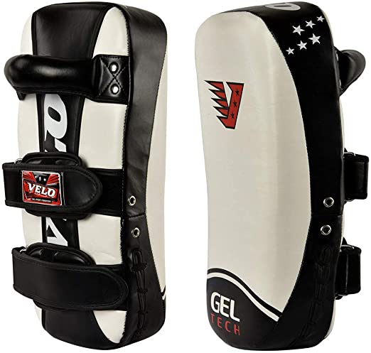 Velo MMA Strike Shield Curved Training Thai Pad Kick Focus Target Boxing Punching Mitts White (This is Sold as SINGLE ITEM)