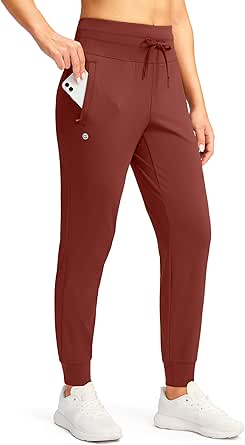 G Gradual Women's Joggers Pants with Zipper Pockets High Waisted Sweatpants Athletic Tapered Pants for Women Lounge Workout