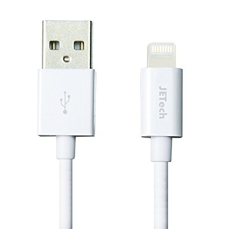 Lightning Cable, JETech 1m USB Sync and Charging Lightning Cable for iPhone 7/7 Plus/6/6s/5/5S/5C/SE, iPad 4, iPad Air 1/2, iPad Mini 1/2/3 (White) - 0450