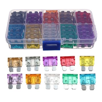 100 pcs Assorted Auto Car Trunk Standard Blade Fuse 2,3,5,7.5,10,15,20,25,30 35 Amp Car Boat Truck SUV Automotive Replacement Fuses Auto Holder Fuse Kit Car Accessories