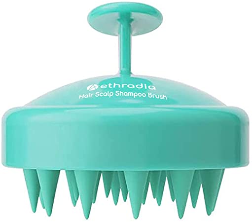 Scalp Massager Shampoo Brush, Ethradia Scalp Massage Shampoo Brush Shower Head Scrubber Scalp Brush (Green)