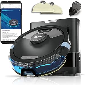 Shark Matrix Plus 2in1 Robot Vacuum & Mop with Sonic Mopping, Matrix Clean, Home Mapping, HEPA Bagless Self Empty Base, CleanEdge, for Pet Hair, WiFi, Black/Mocha, AV2630WA