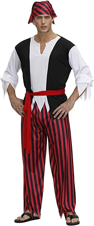 frawirshau Mens Pirate Costume Adult Halloween Costumes Outfit