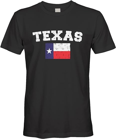 Cybertela Men's Faded Distressed Texan Texas Lone Star Flag T-Shirt