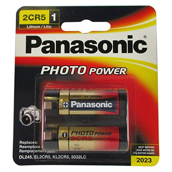 Panasonic 2CR-5MPA/1B 6V Photo Lithium Cylinder Battery