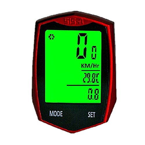 Aimila Wireless Bike Bicycle Computer Speedometer Backlight Waterproof Cycle Cycling Odometer Stopwatch LCD Large Screen