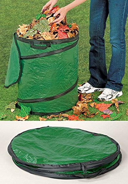 POP UP TRASH CAN STORAGE COLLAPSIBLE CONTAINER CAMPING RV LEAVES
