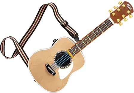 Little Tikes My Real Jam Acoustic Guitar, Toy Guitar with Case and Strap, 4 Play Modes, and Bluetooth Connectivity - for Kids Ages 3