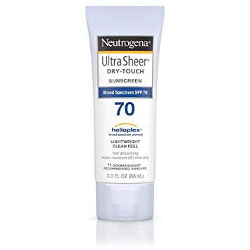 Water Resistant and Non-Greasy Sunscreen Lotion with Broad Spectrum SPF 70, 3 Fl Oz, 1 Pack