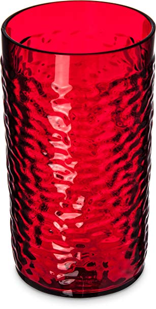 Carlisle 551710 Pebble Optic Tumbler, 16.7 oz., Ruby(Pack of 24)