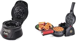 Presto Belgian Waffle Bowl Maker (03500) and Presto Stuffler Stuffed Waffle Maker (03512), Black