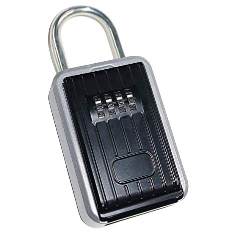 Key Lock Box Storage Security Padlock Indoor Or Outdoor Wall Mountable Safe Box