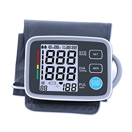 Automatic Digital Upper Arm Blood Pressure Monitor, FDA Approved, XREXS Adjustable Cuff Electronic Sphygmomanometer with Large LCD Display,90 Groups Memory,2 Users Model Blood Pressure Machine