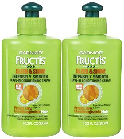 Garnier Fructis Sleek & Shine Leave-In Conditioning Cream, 10.2 oz, 2 pk