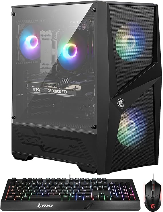 MSI Codex R Gaming Desktop: Intel Core i7-13700F, GeForce RTX 4060Ti, 16GB DDR5, 2TB M.2 NVMe, 80  Gold PSU, WiFi 5, Keyboard & Mouse, RGB Lighting, Windows 11 Pro: 13NUD-064US