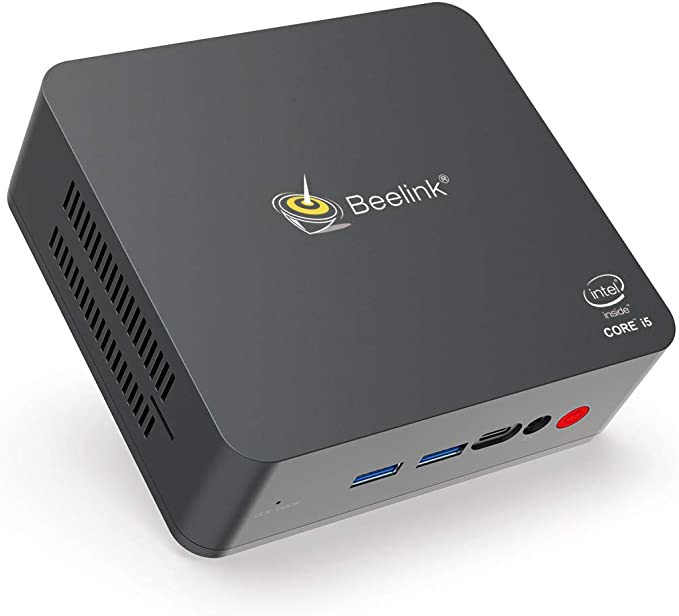 Beelink U57 Mini PC Windows 10 Pro Desktop Computer Intel Core i5-5257u (up to 3.10 GHz) 8GB RAM 128GB SSD, 2.4G/5G WiFi, Gigabit Ethernet, BT4.2, Dual HDMI, Expandable 2.5-inch HDD 1TB SSD