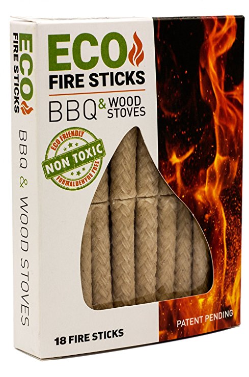 Eco Fire Lighter for Stoves, BBQ Fire Starter Charcoal Grill Fire Sticks & Wood Stove Lighter
