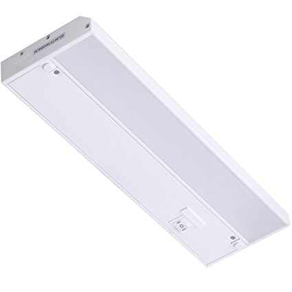 GetInLight 3 Color Levels Dimmable LED Under Cabinet Lighting with ETL Listed, Warm White (2700K), Soft White (3000K), Bright White (4000K), White Finished, 12-inch, IN-0210-1