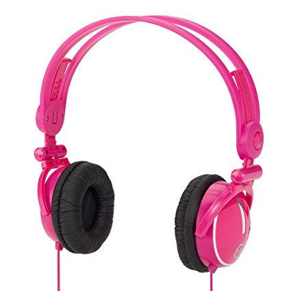 Kidz Gear Fold-flat Travel Headphones - Pink