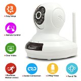 Sundirect HD 720P Wireless Wifi IP Security Camera PlugPlay PanTilt Night Vision and Two-Way Audio with Remote Surveillance Video Monitoring