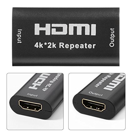 XCSOURCE 1080P Functional Black 4K*2K UP TO 40M HDMI Repeater Extender Booster Adapter 3D HDTV Signal Amplifier AH131