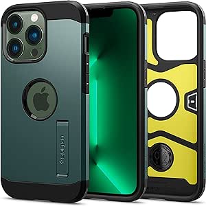 Spigen Case for iPhone 13 pro case, Tough Armor Case - Midnight Green