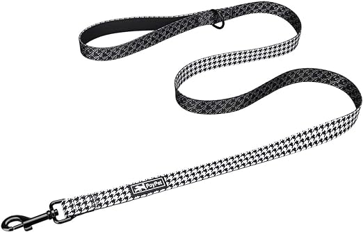 PoyPet 5 Feet Dog Leash with Padded Handle for Small Medium and Large Dogs(Houndstooth)