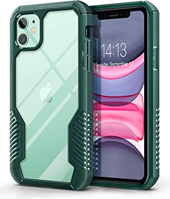 MOBOSI Vanguard Armor Designed for iPhone 11 Case, Rugged Cell Phone Cases, Heavy Duty Military Grade Shockproof Drop Protection Cover for iPhone 11 6.1 Inch 2019 (Green)