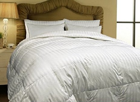 Hotel Grand Oversized 500 Thread Count All-season Siberian White Down Comforter-Full/Queen.