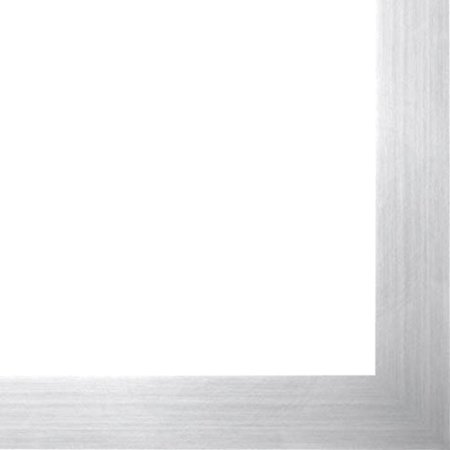 10x13 Silver Metallic Wood Frame - 'Brushed Steel' Thin - Great for Posters, Photos, Art Prints, Mirror, Chalk Boards, Cork Boards and Marker Boards