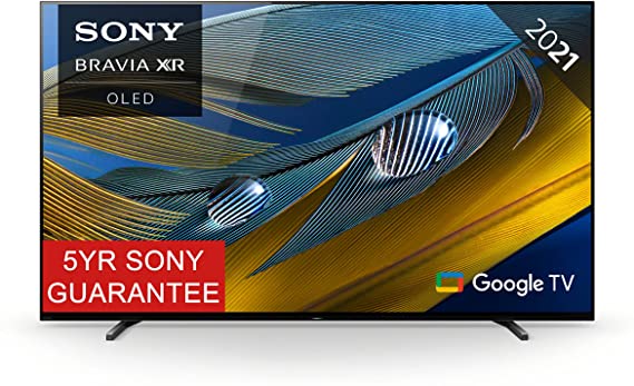 Sony BRAVIA XR OLED XR55A80J - 55-inch - OLED - 4K Ultra HD (UHD) - High Dynamic Range (HDR) - Google TV - (Black, 2021 model)