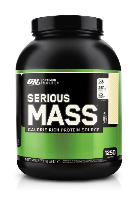 Optimum Nutrition Serious Mass Vanilla Weight Gain Protein Powder | 6 lbs