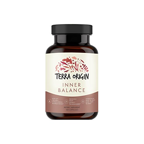 HEALTHY INNER BALANCE Nutraceutical with KSM-66 Organic Ashwagandha, Rhodiola, Astragalus & Holy Basil to manage healthy stress levels and a calmer mental state