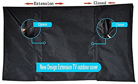 New Design Extension TV outdoor cover (38"-46" black)-Patent Pending …