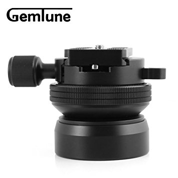 Gemtune Leveling Base DY-60i with Quick Release Clamp and plate ,Offset bubble level Replaces Sunwayfoto DYH-66i RRS,Benro,Kirk,Markins,Arca comaptible