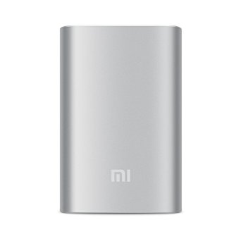 Xiaomi 10000mAh Power Bank External Battery Charger Pack Portable Charger (Silver Power Bank)