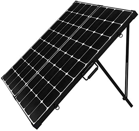 Renogy 200 Watt 12 Volt Eclipse Monocrystalline Off Grid Portable Foldable Solar Panel Suitcase Built-in Kickstand