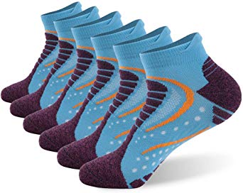 Running Socks, Feelwe Unisex No Show Moisture Wicking Socks Climbing Hiking Socks 1/3/6 Pairs