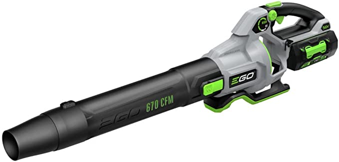 EGO POWER  LB6703 670 CFM 180 MPH 56V Lithium-Ion Cordless Electric Variable-Speed Blower Kit, 4.0Ah Battery and 320W Charger Included