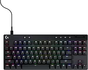 Logitech G PRO X TKL Rapid Tenkeyless Wired Gaming Keyboard with Magnetic Analog Switches, Rapid Trigger Mode, Adjustable Actuation, and Customizable RGB Lighting - Black