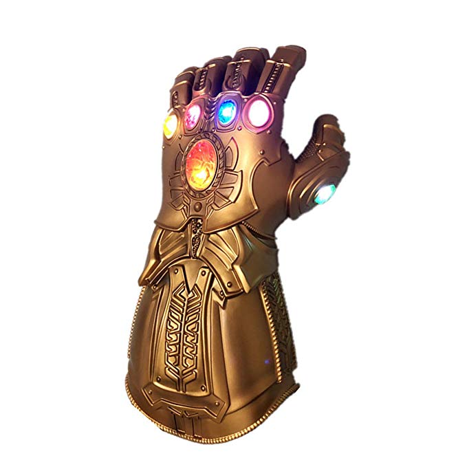 BengPro Infinity War PVC Light Up Gloves Electronic Fist Halloween Cosplay Props (Light Up Glove - Adult)