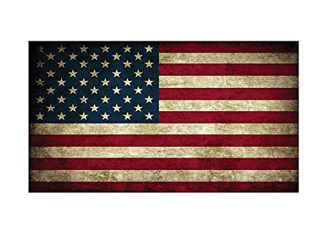 Rustic American Flag Decal - High Quality Vinyl Graphic Bumper Sticker perfect for your car, truck, suv, rv, motorcycle, scooter, van, semi or whatever it is you drive.