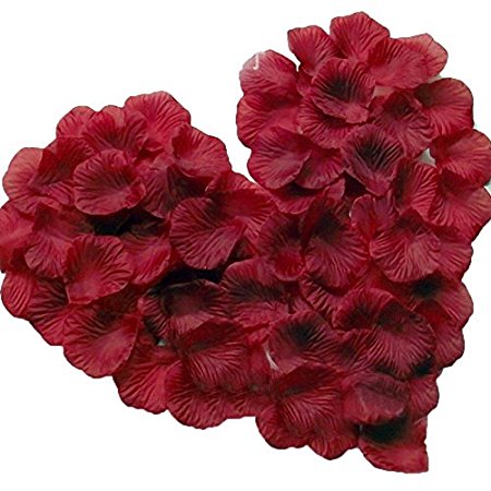 Magik 1000~5000 Pcs Silk Flower Rose Petals Wedding Party Pasty Tabel Decorations, Various Choices (3000, Burgundy)