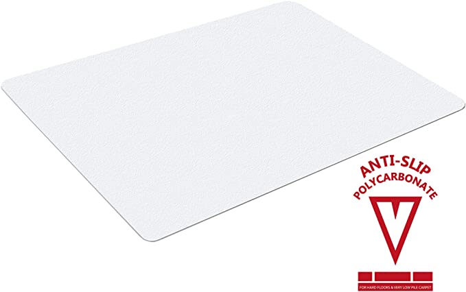 Marvelux 35" x 47" Polycarbonate Chair Mat for Hard Floors and Very Low Pile Carpets with Anti Slip Backing for High Adherence | Rectangular | Hardwood Floor Protector | Shipped Flat